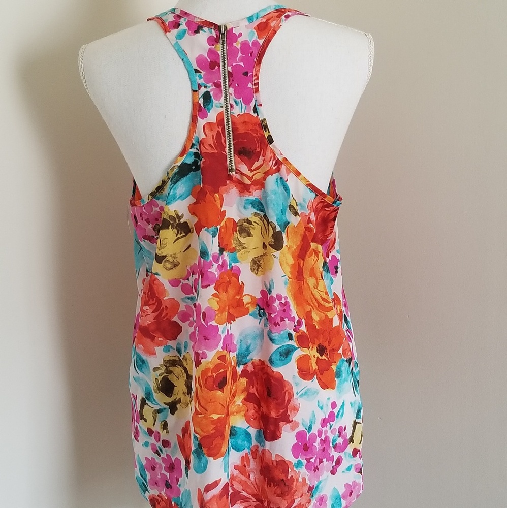 Floral Racerback Tank Top - Picture 3 of 4